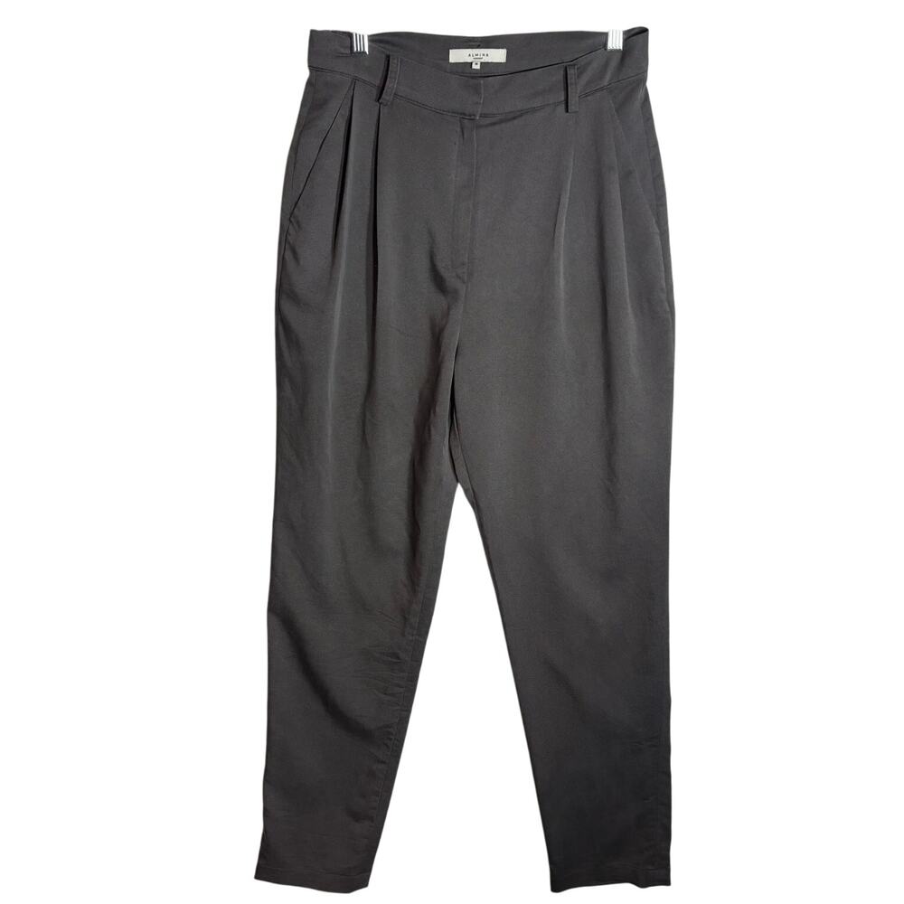 Almina Concept High Waisted Gray Pleated Women's Pants Size Medium M